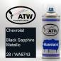 Preview: Chevrolet, Black Sapphire Metallic, 28 / WA8743: 400ml Sprühdose, von ATW Autoteile West.